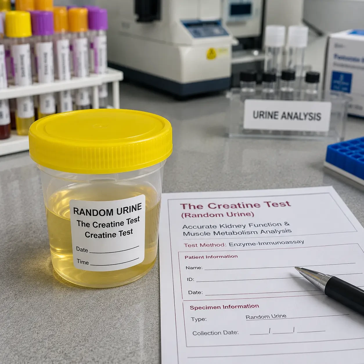 The Creatine Test (Random Urine) – Accurate Kidney Function & Muscle Metabolism Analysis with Enzyme-Immunoassay