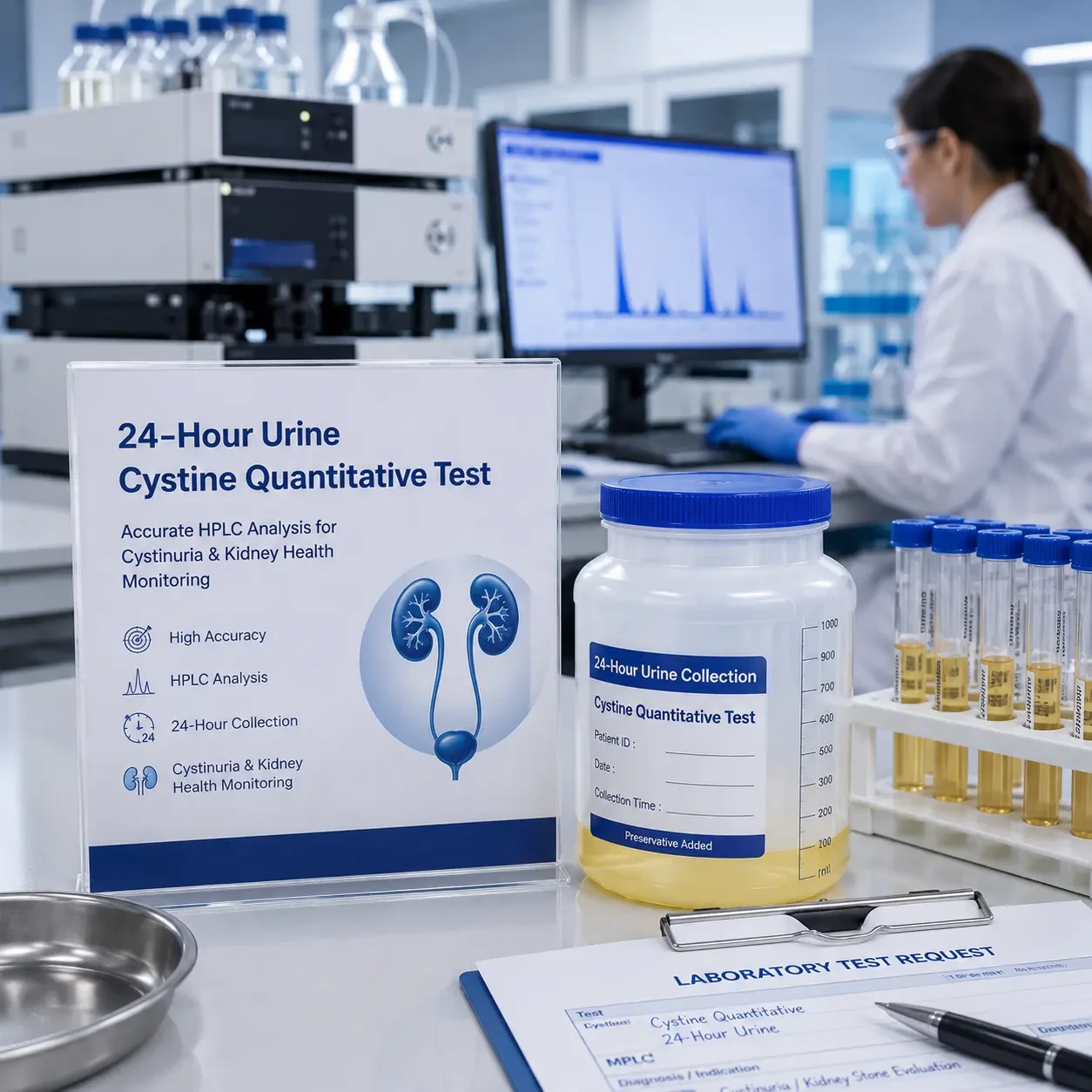 24-Hour Urine Cystine Quantitative Test – Accurate HPLC Analysis for Cystinuria & Kidney Health Monitoring