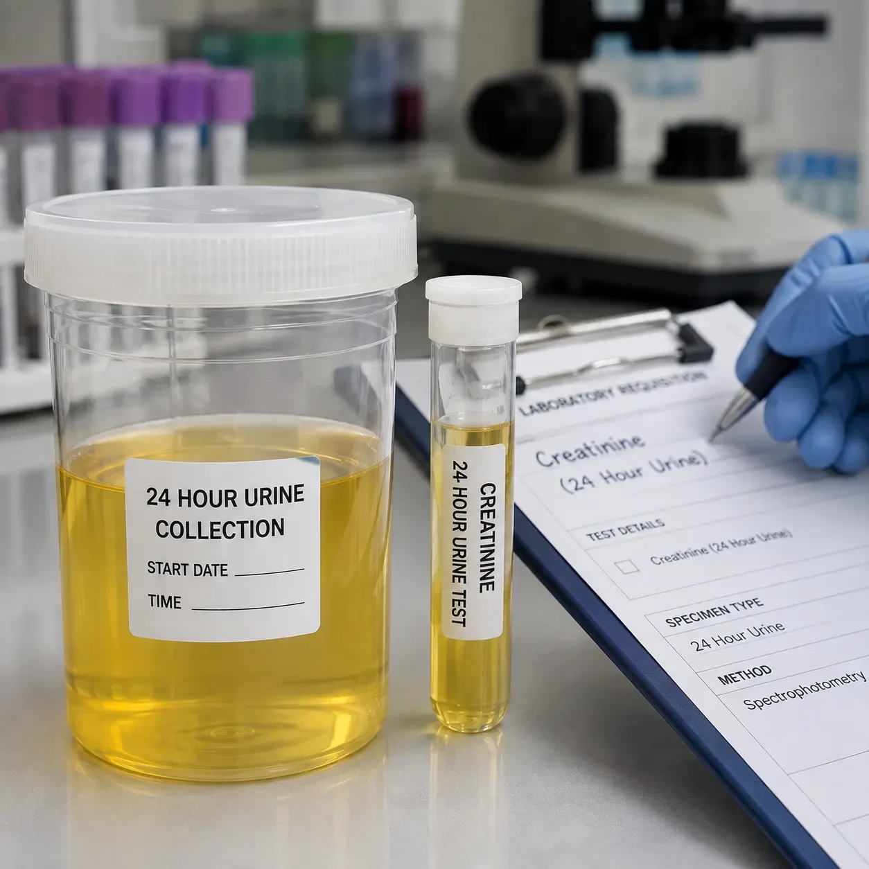 Creatinine (24 Hour Urine) Test – Accurate Kidney Function Assessment via Spectrophotometry in 1 Day