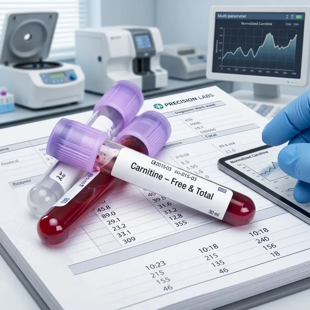 Comprehensive Carnitine (Free & Total) 24-Hour Urine Test – Metabolic Health & Energy Analysis via Tandem Mass Spectrometry