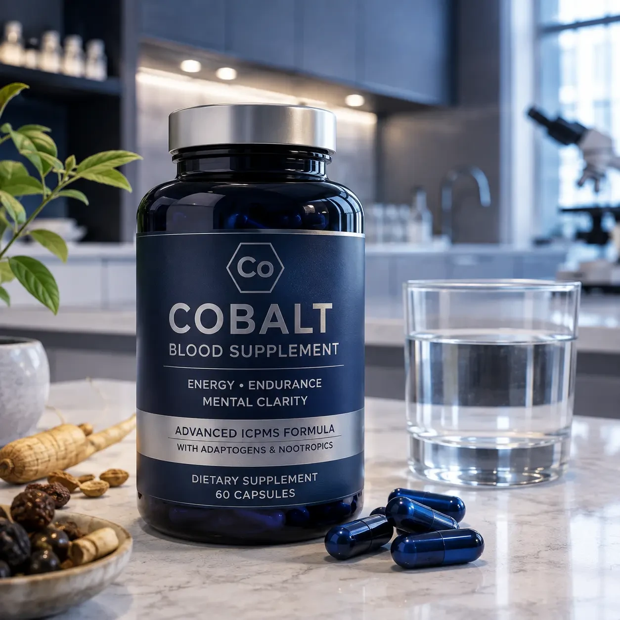 Premium Cobalt Blood Supplement for Energy, Endurance, and Mental Clarity – Advanced ICPMS Formula with Adaptogens & Nootropics